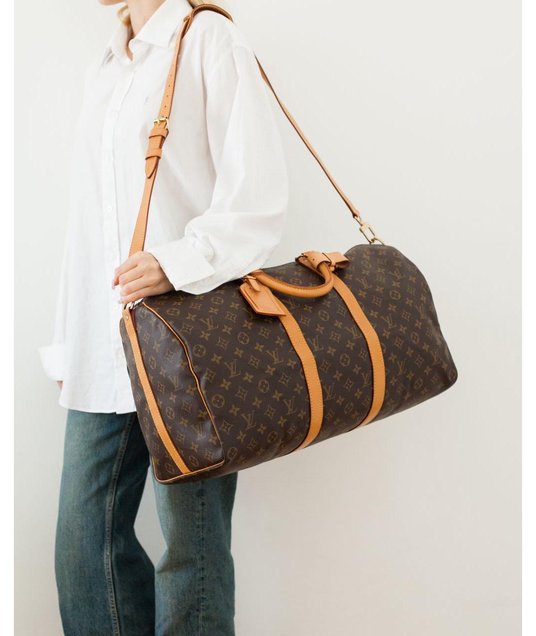 LOUIS VUITTON Коричневая дорожная/спортивная сумка, фото 2