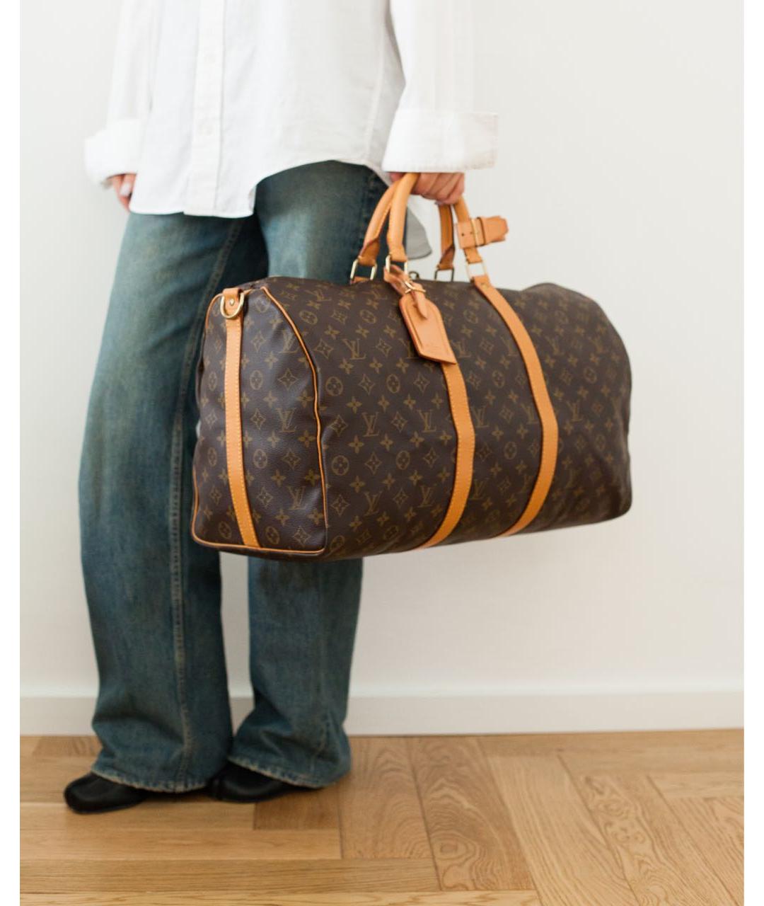 LOUIS VUITTON Коричневая дорожная/спортивная сумка, фото 3
