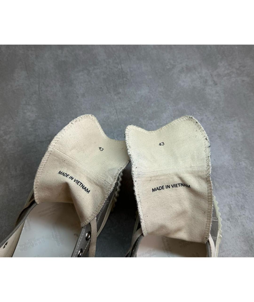 MAISON MARGIELA Серые высокие кроссовки / кеды, фото 6