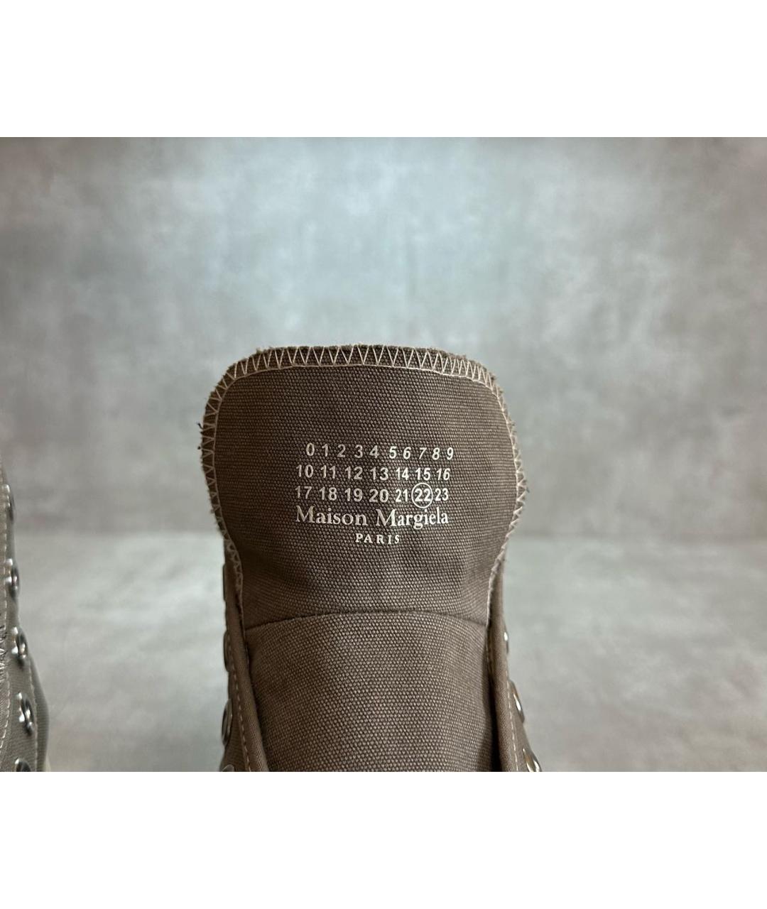 MAISON MARGIELA Серые высокие кроссовки / кеды, фото 4