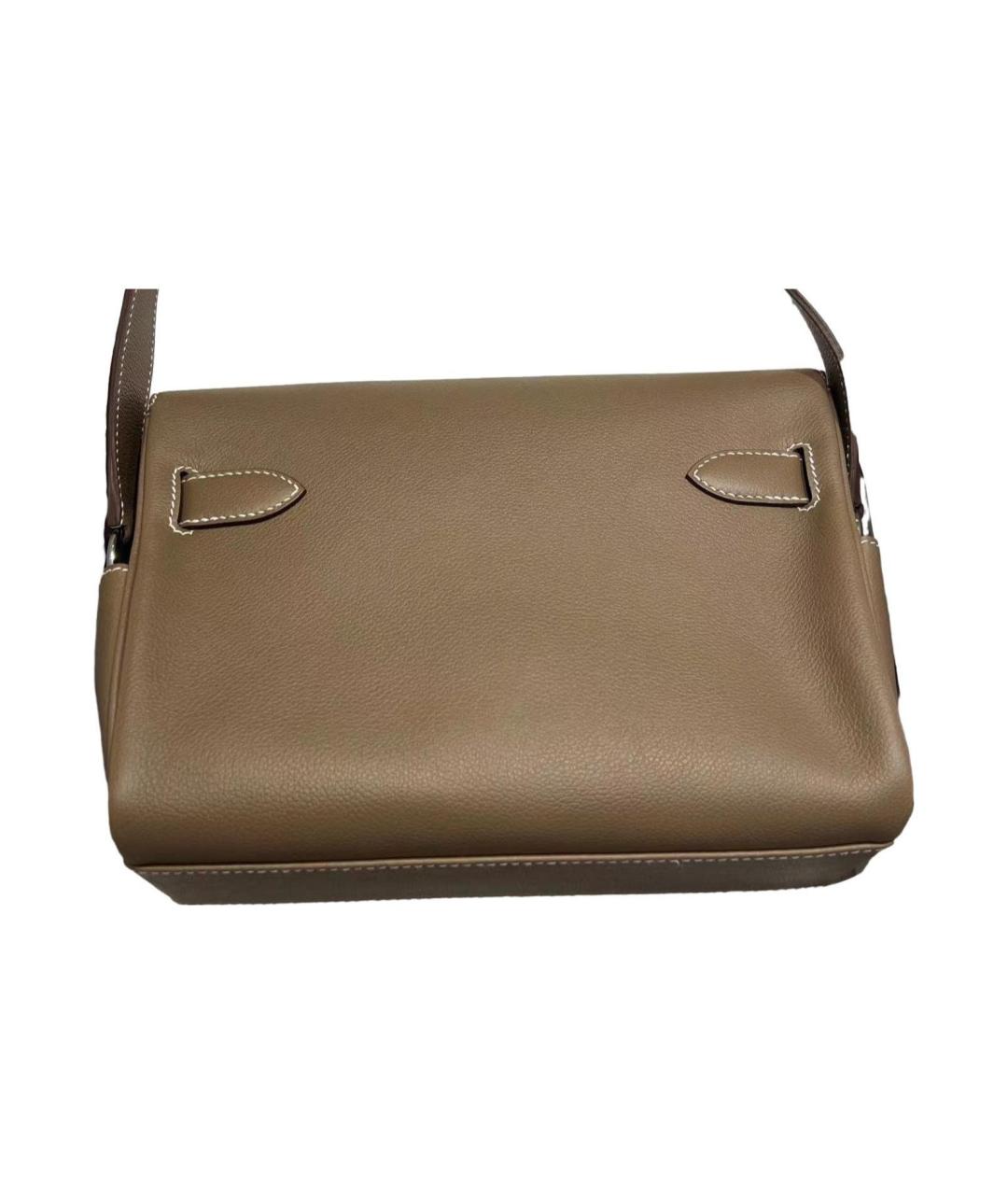 HERMES Коричневая кожаная сумка через плечо, фото 3