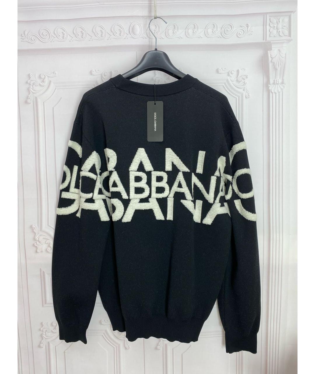 DOLCE&GABBANA Черный хлопковый джемпер / свитер, фото 2