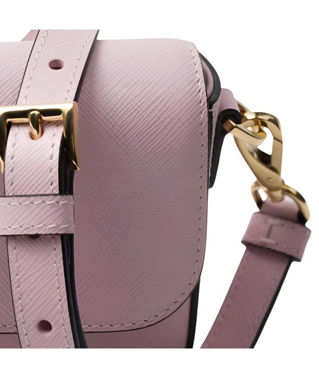 PRADA Розовая кожаная сумка через плечо, фото 5