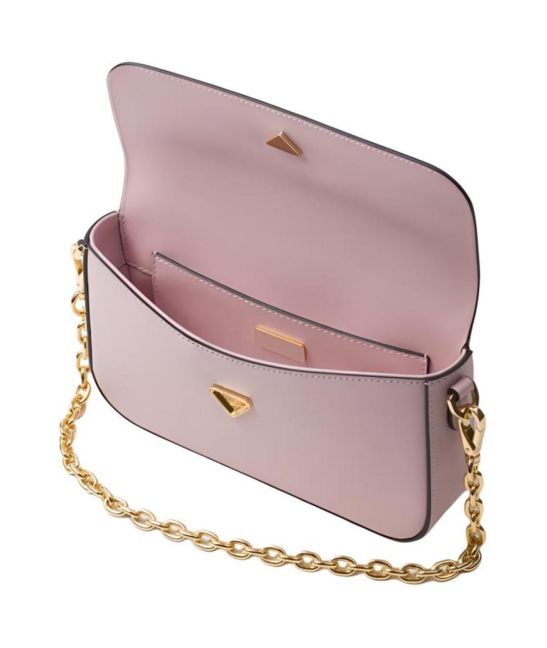 PRADA Розовая кожаная сумка через плечо, фото 4