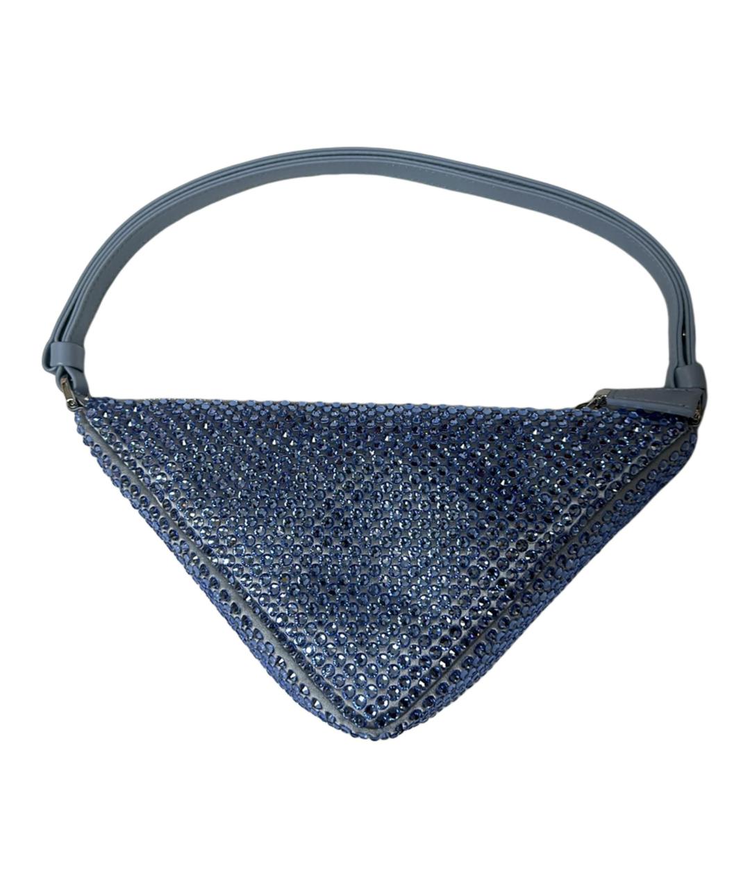 PRADA Синяя тканевая сумка через плечо, фото 4