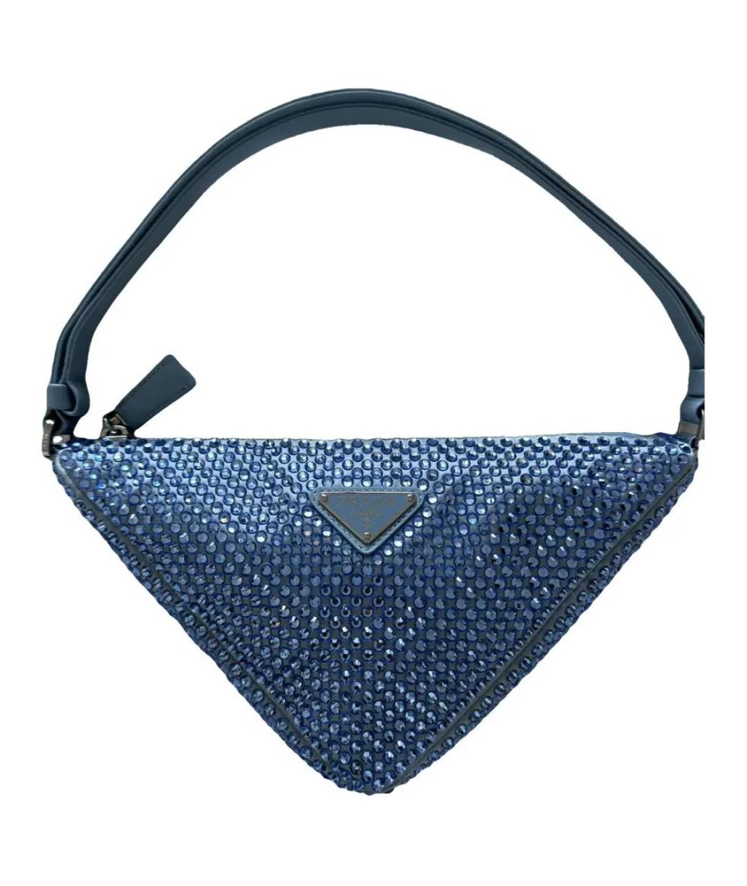 PRADA Синяя тканевая сумка через плечо, фото 2