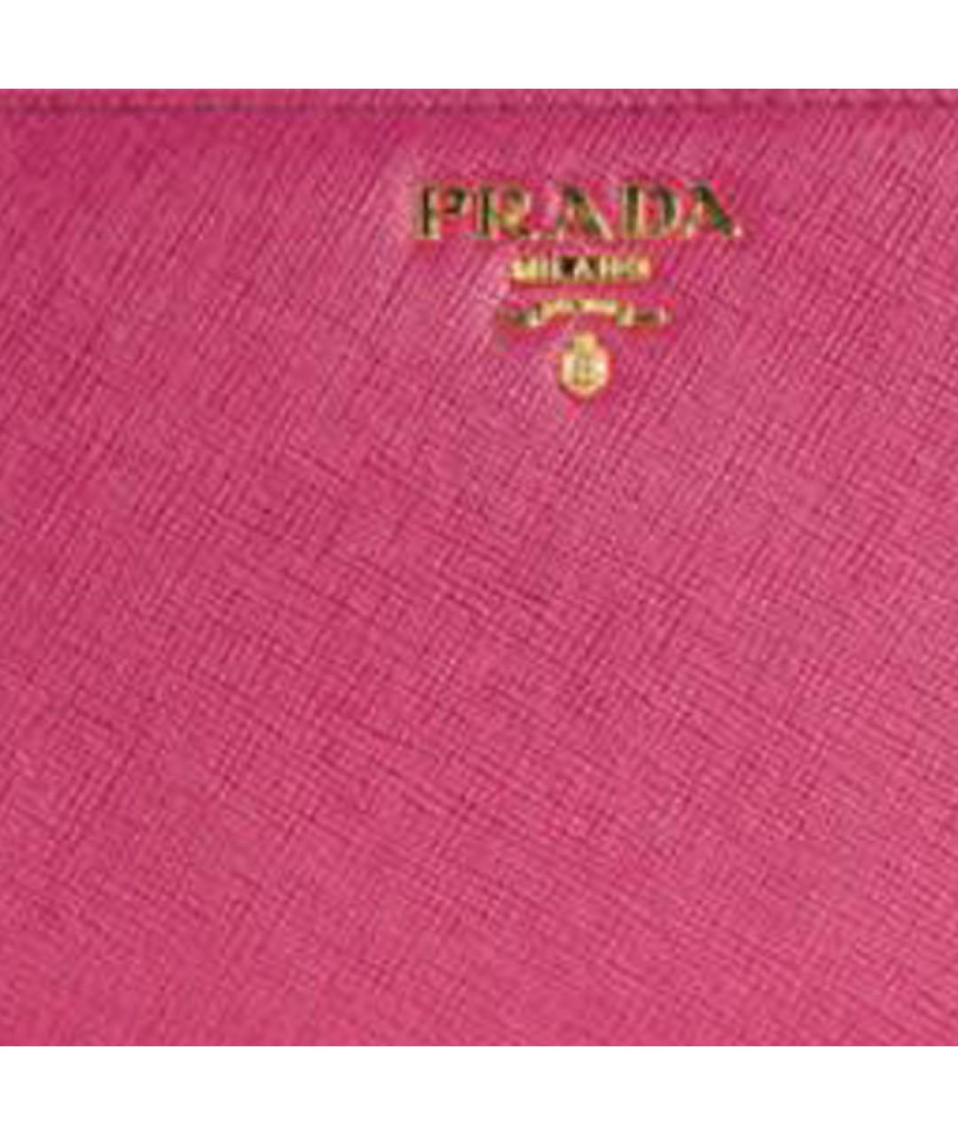PRADA Розовый кожаный кошелек, фото 2