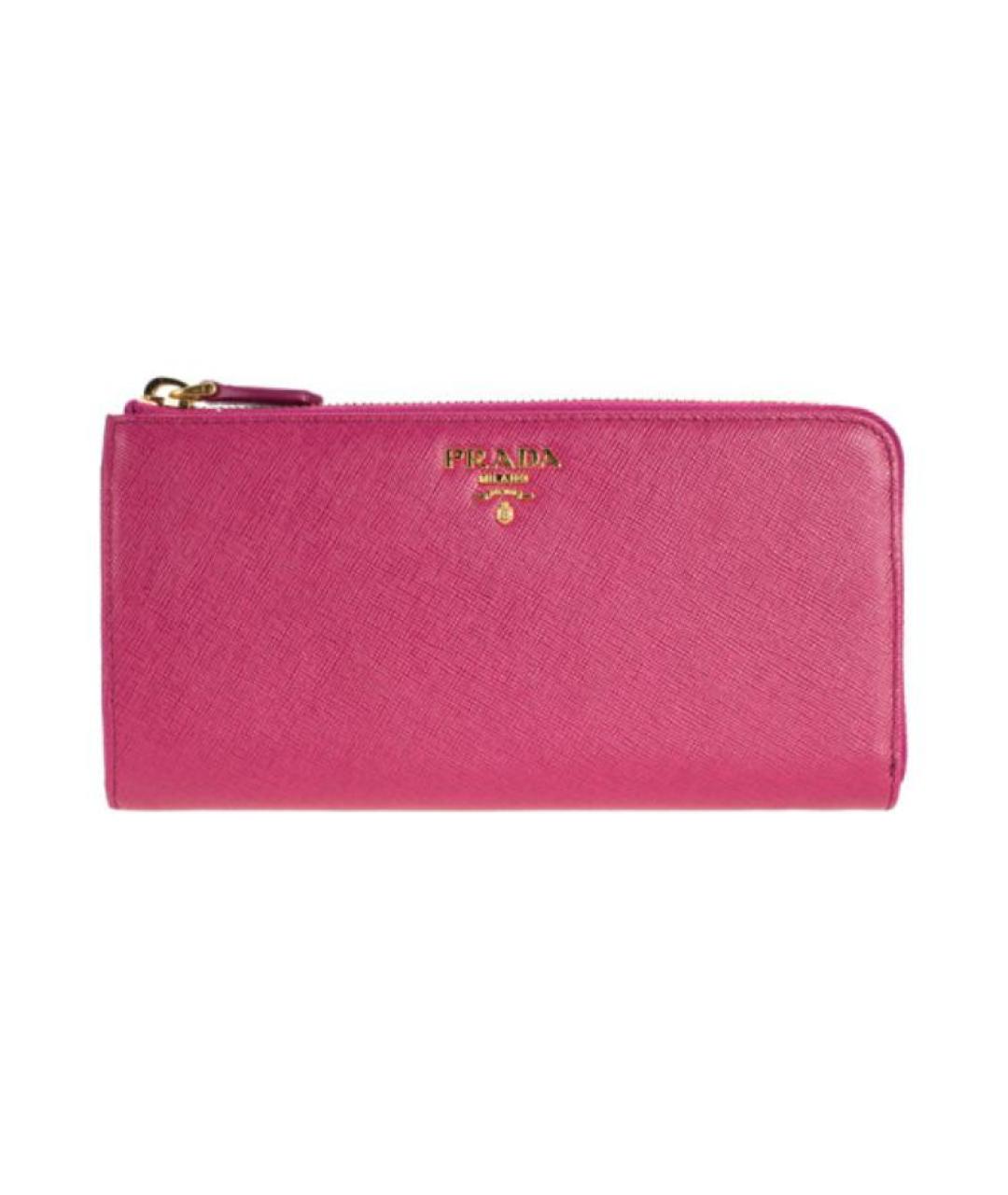 PRADA Розовый кожаный кошелек, фото 1