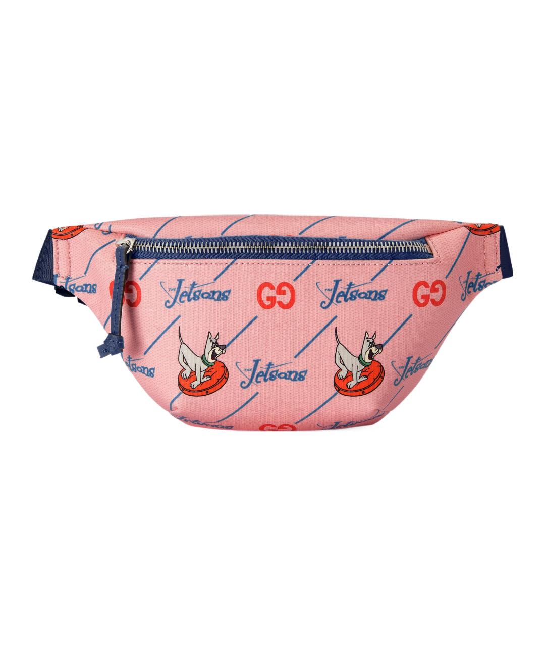 GUCCI Розовая кожаная поясная сумка, фото 1