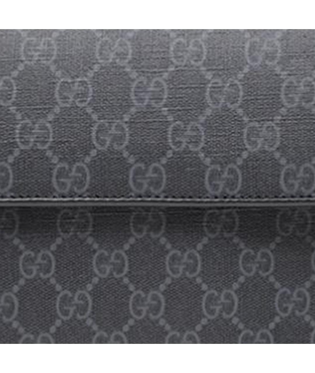 GUCCI Антрацитовая кожаная сумка через плечо, фото 5