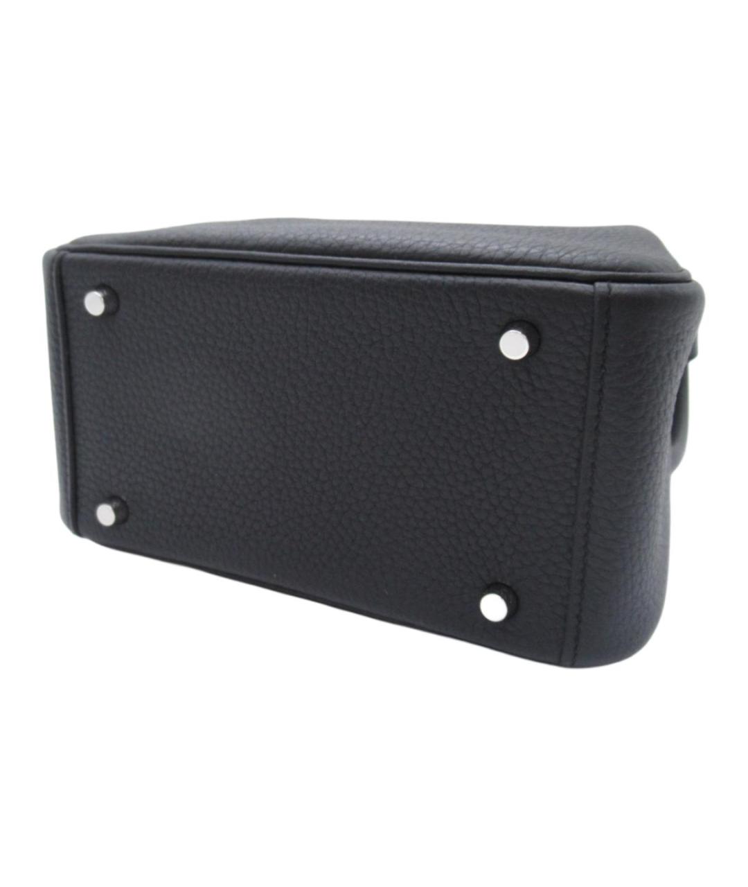 HERMES Черная кожаная сумка через плечо, фото 4