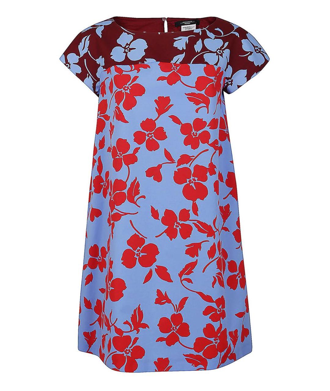 WEEKEND MAX MARA Голубое хлопковое повседневное платье, фото 7