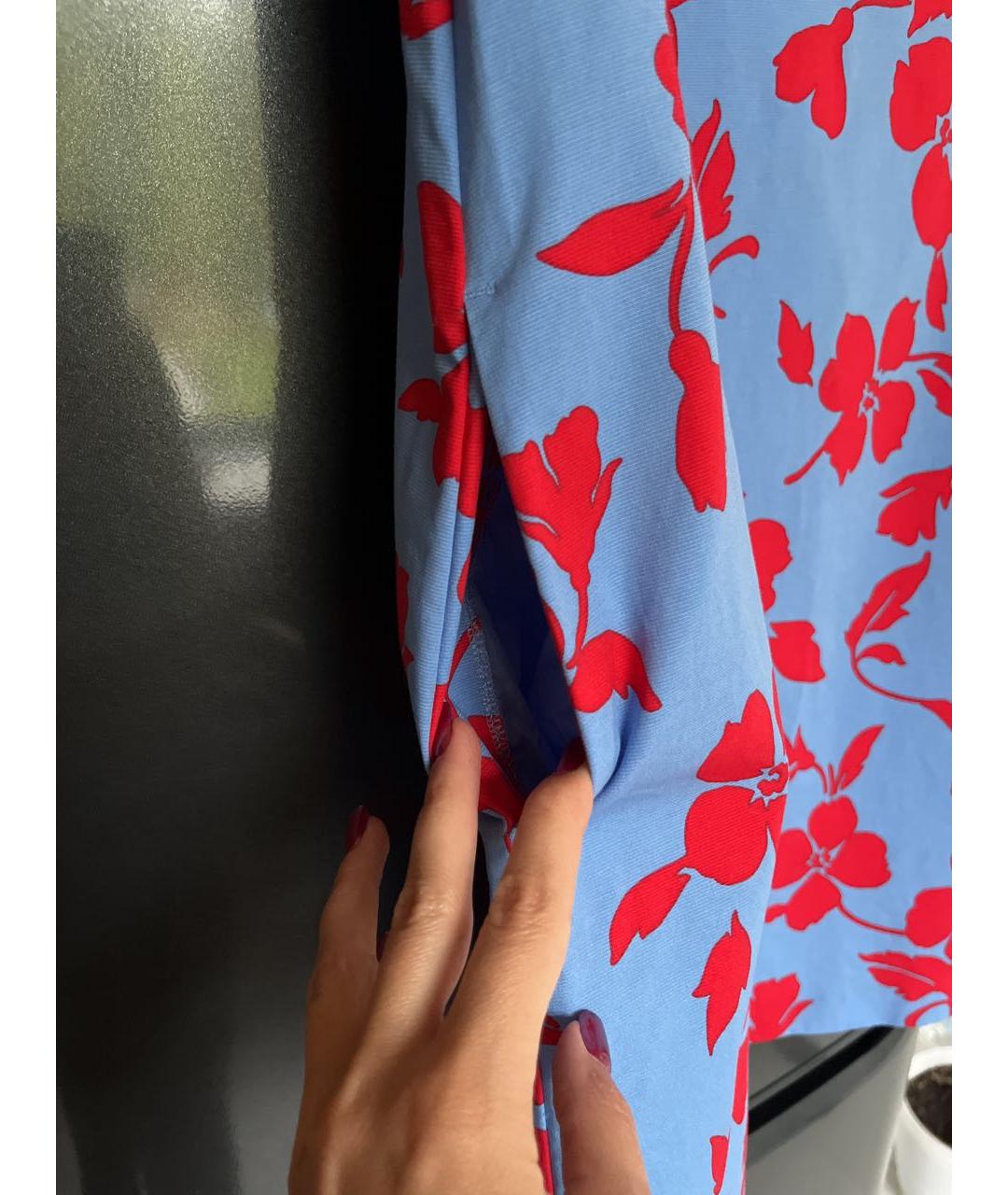 WEEKEND MAX MARA Голубое хлопковое повседневное платье, фото 4