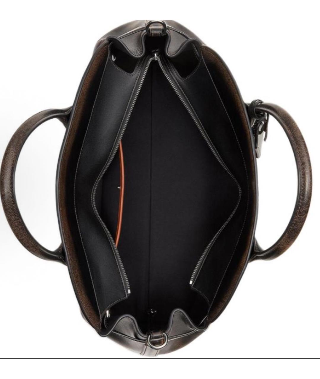 COACH Коричневая кожаная дорожная/спортивная сумка, фото 4