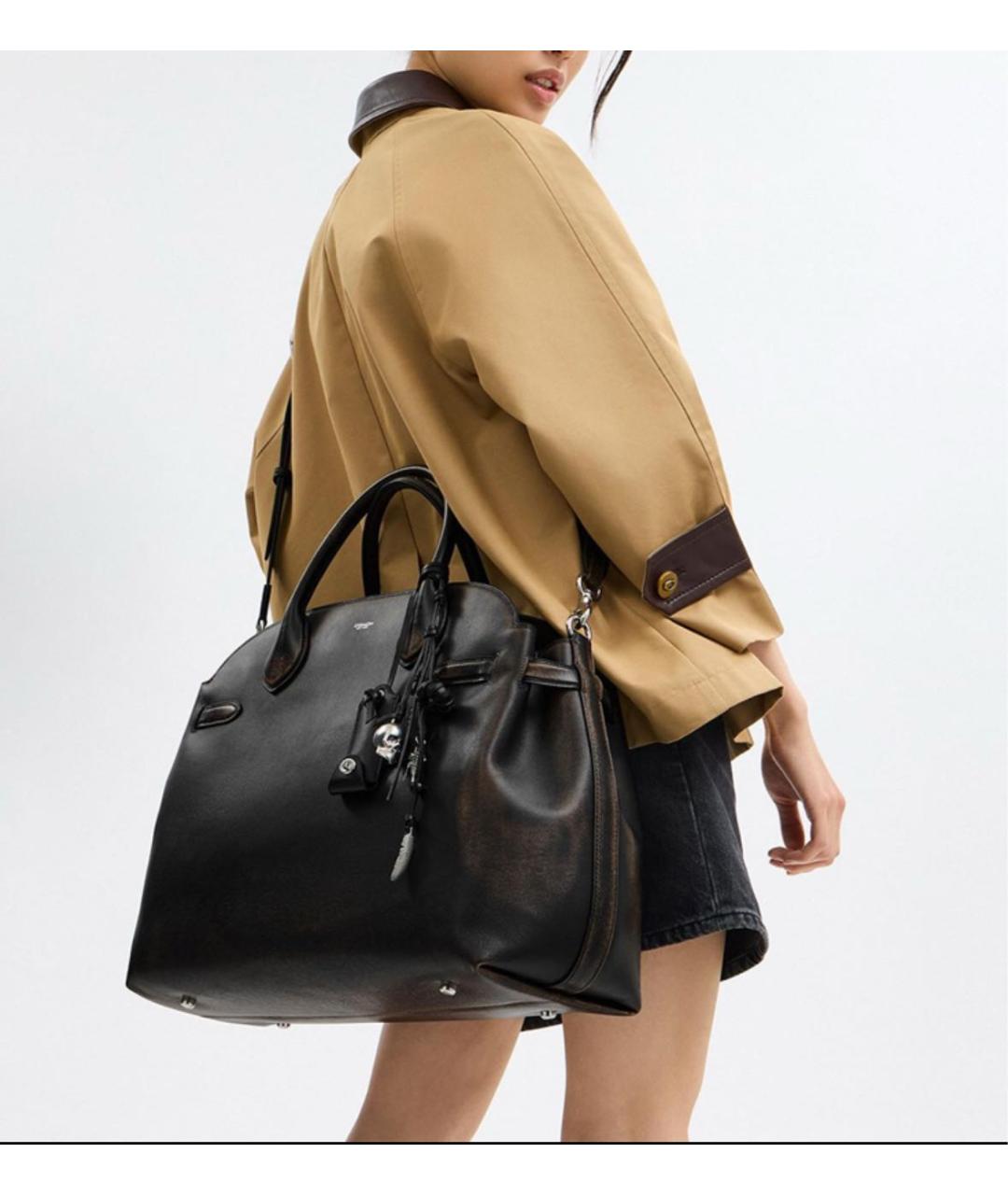 COACH Коричневая кожаная дорожная/спортивная сумка, фото 6