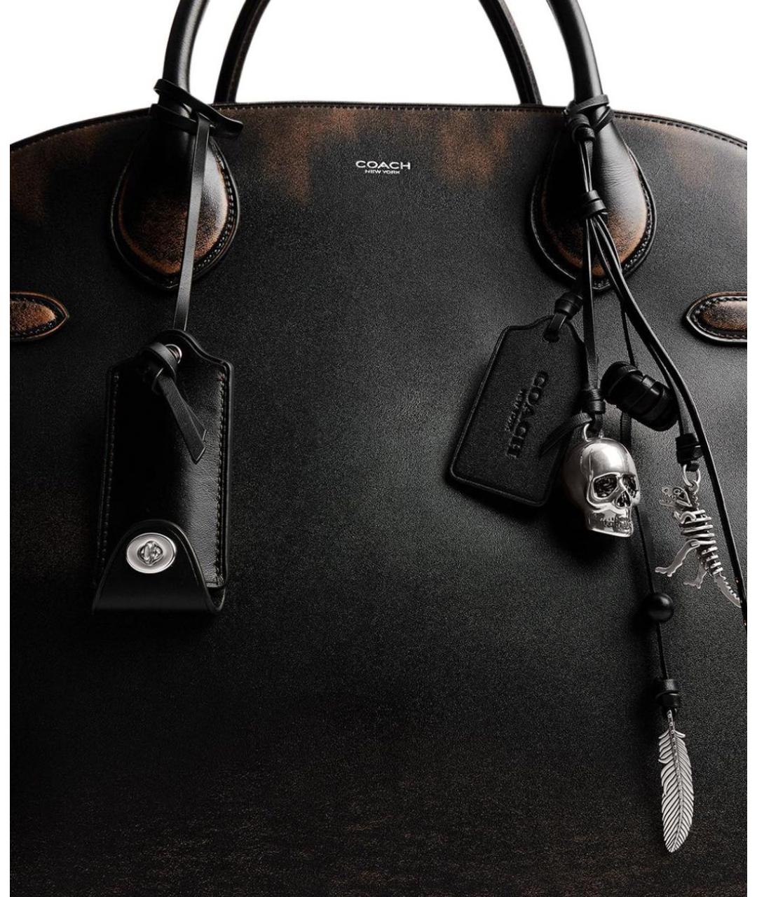 COACH Коричневая кожаная дорожная/спортивная сумка, фото 5