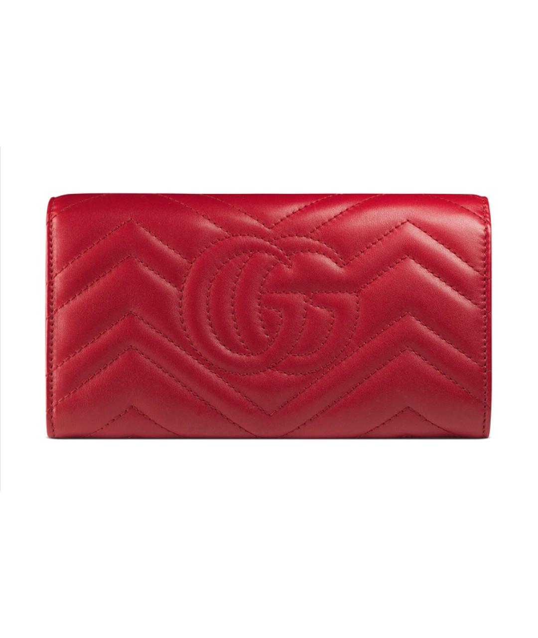 GUCCI Красный кожаный кошелек, фото 2