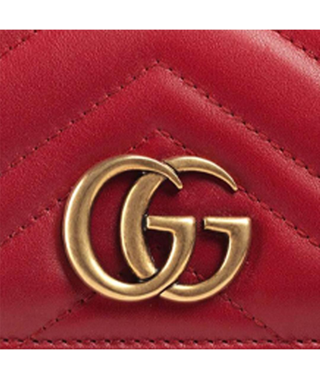 GUCCI Красный кожаный кошелек, фото 4