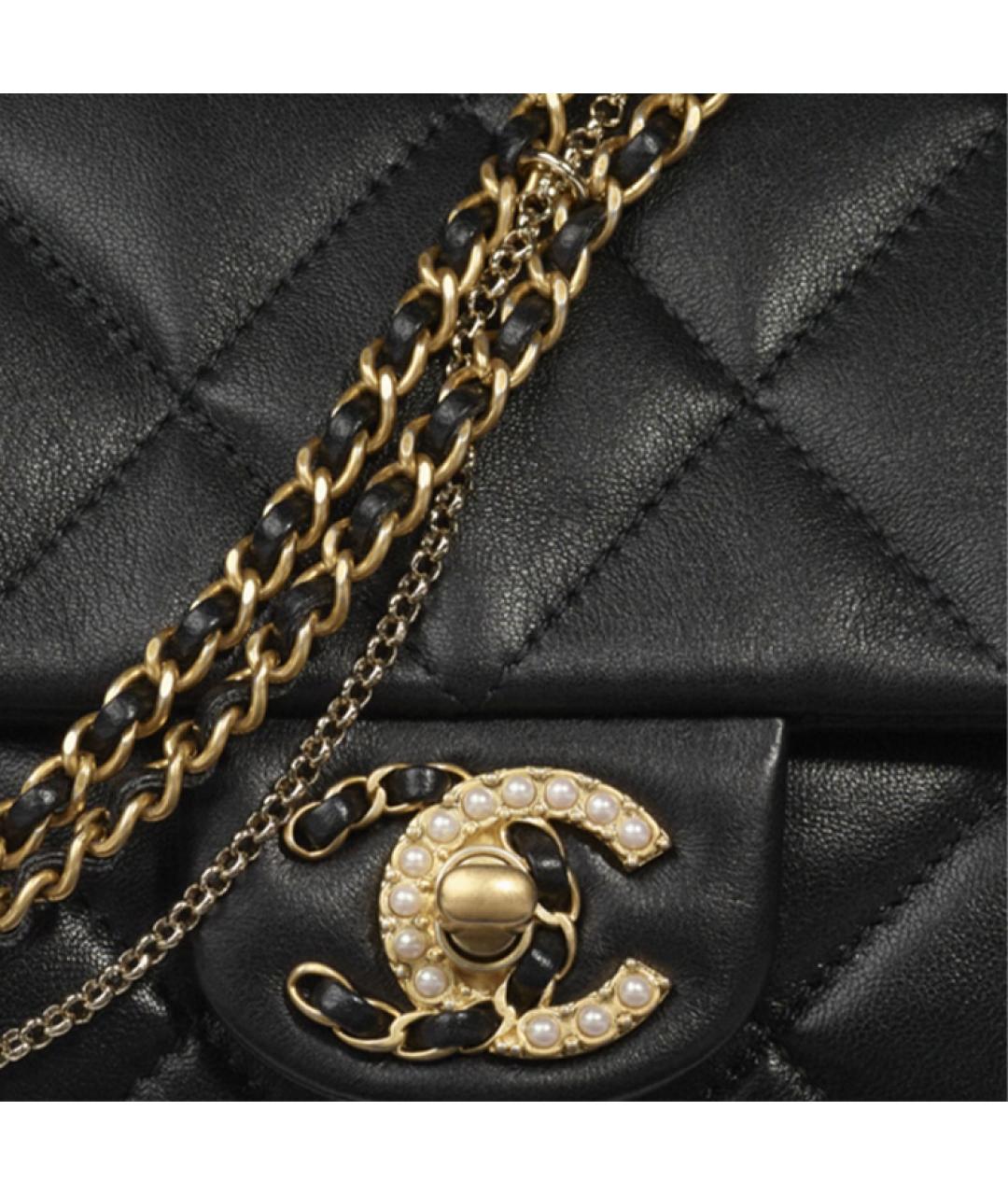 CHANEL Черная кожаная сумка через плечо, фото 3
