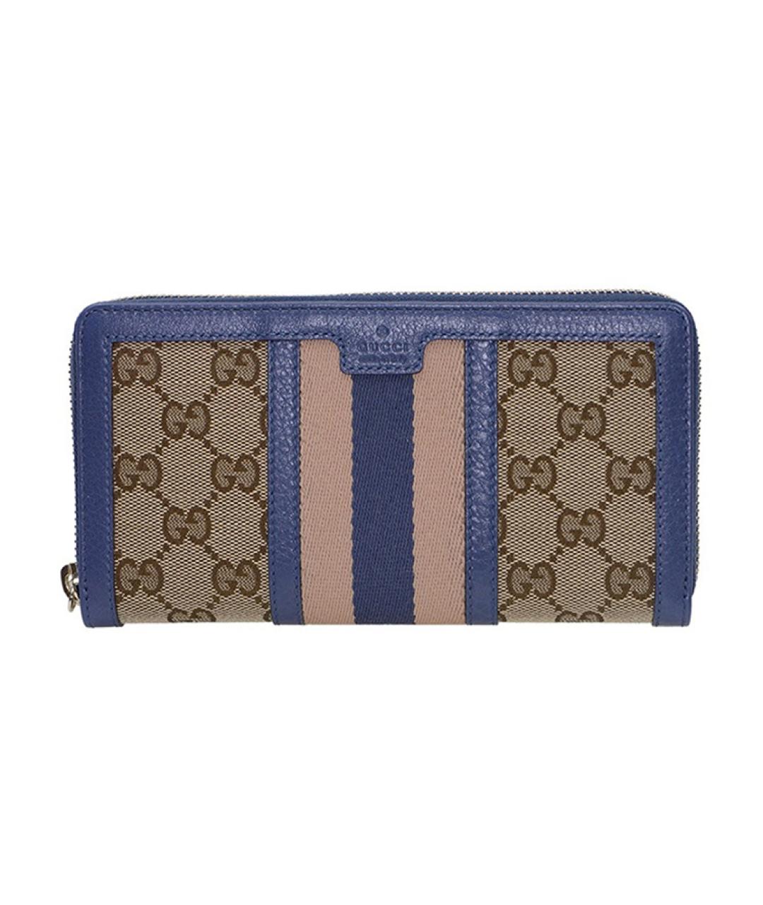 GUCCI Синий кожаный кошелек, фото 1