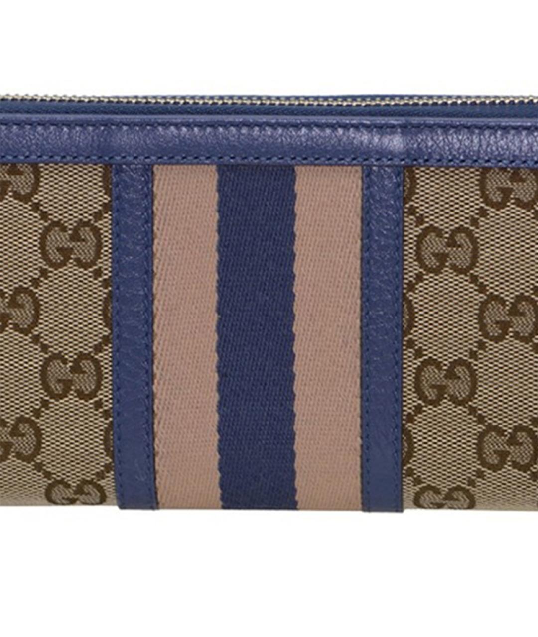 GUCCI Синий кожаный кошелек, фото 3