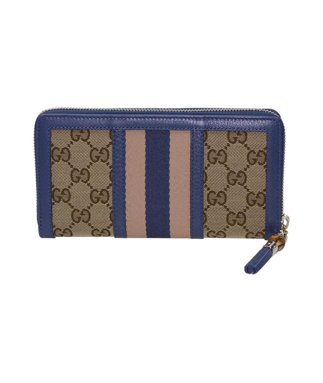 GUCCI Синий кожаный кошелек, фото 2