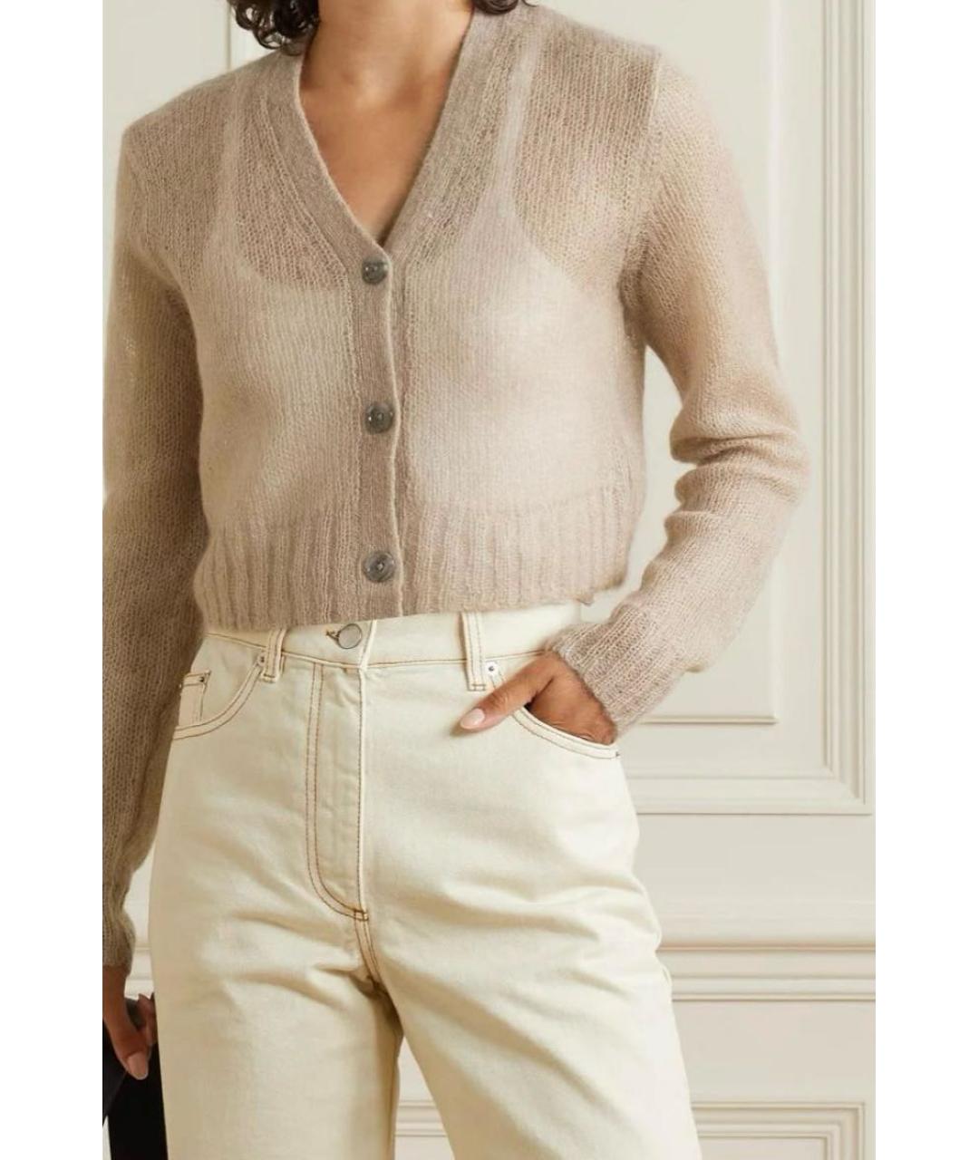 ACNE STUDIOS Розовый шерстяной кардиган, фото 4