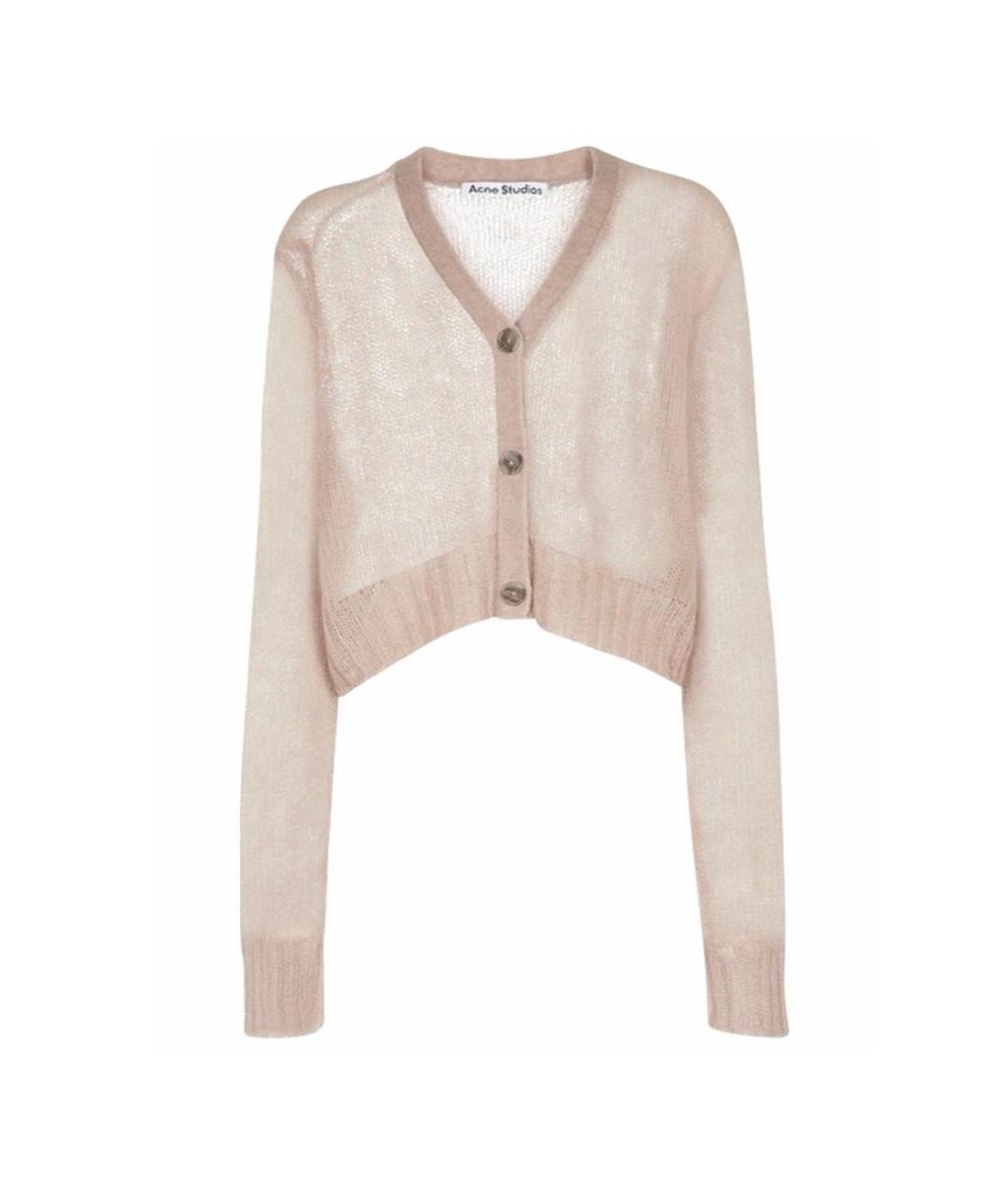 ACNE STUDIOS Розовый шерстяной кардиган, фото 5