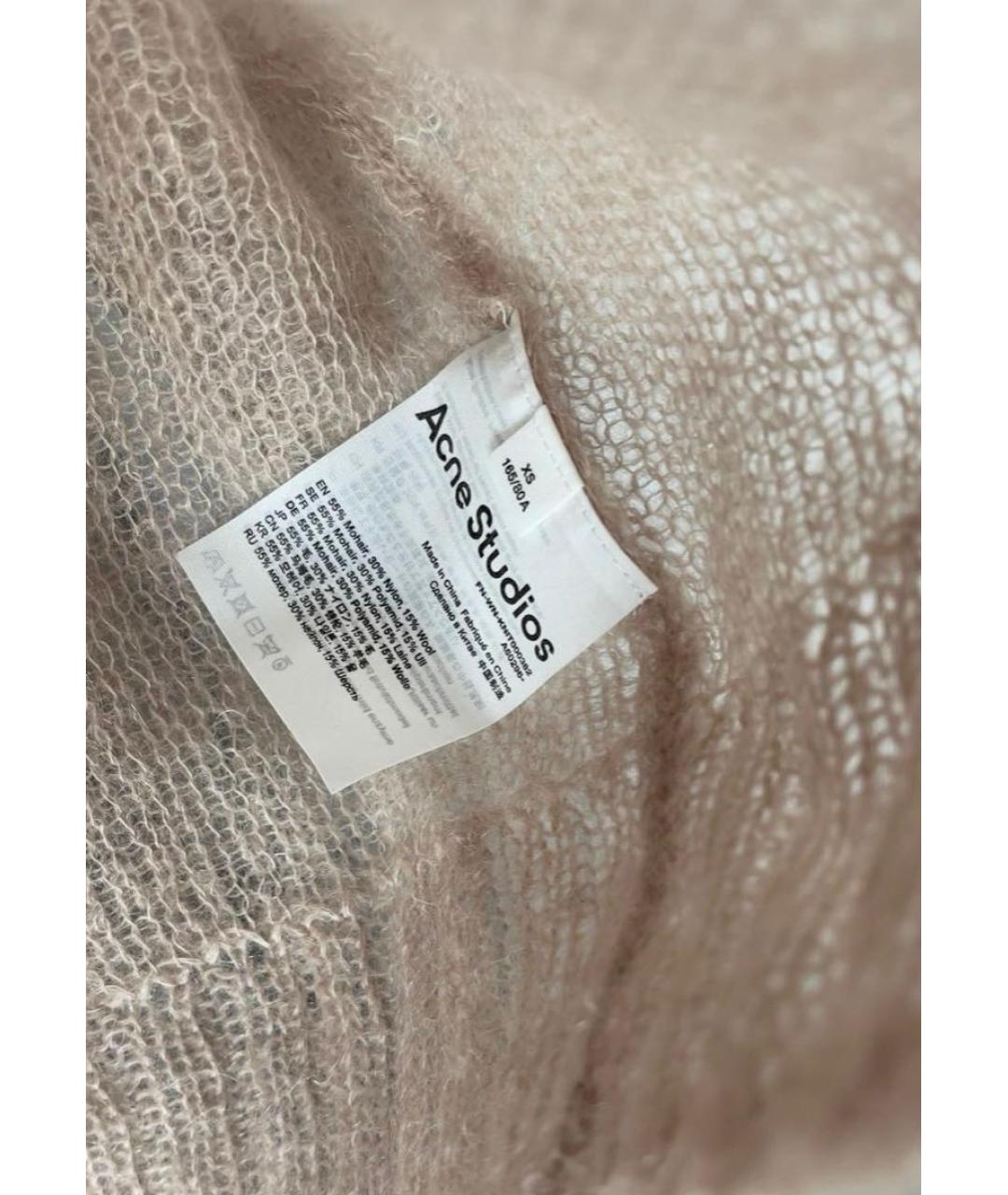 ACNE STUDIOS Розовый шерстяной кардиган, фото 3