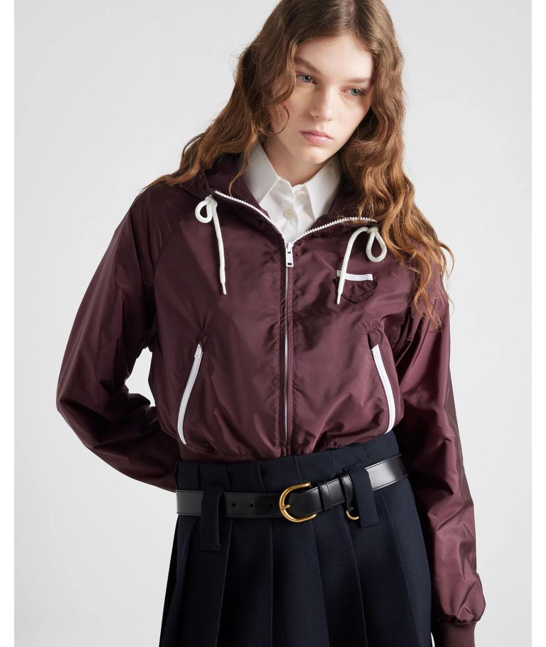 PRADA Бордовая куртка, фото 4