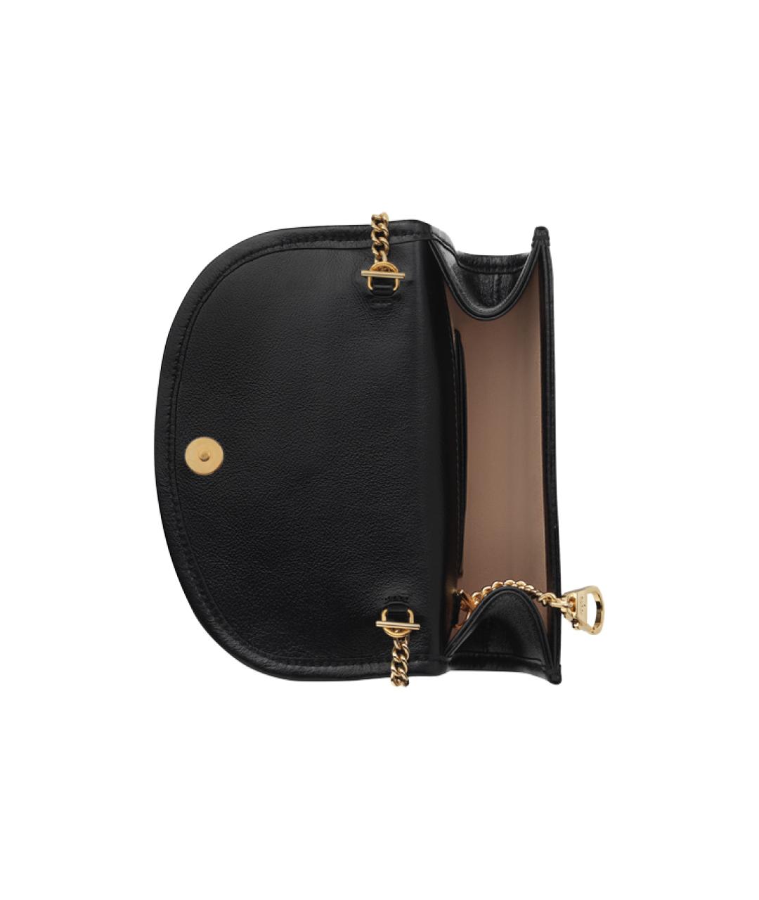 GUCCI Черная кожаная сумка через плечо, фото 6