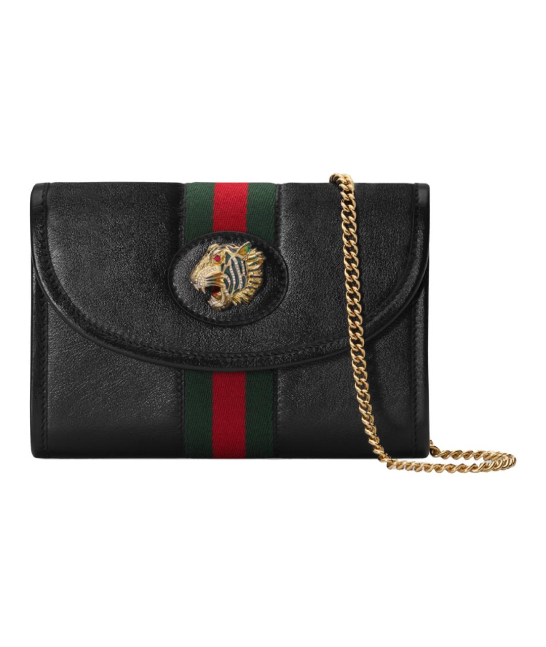 GUCCI Черная кожаная сумка через плечо, фото 1