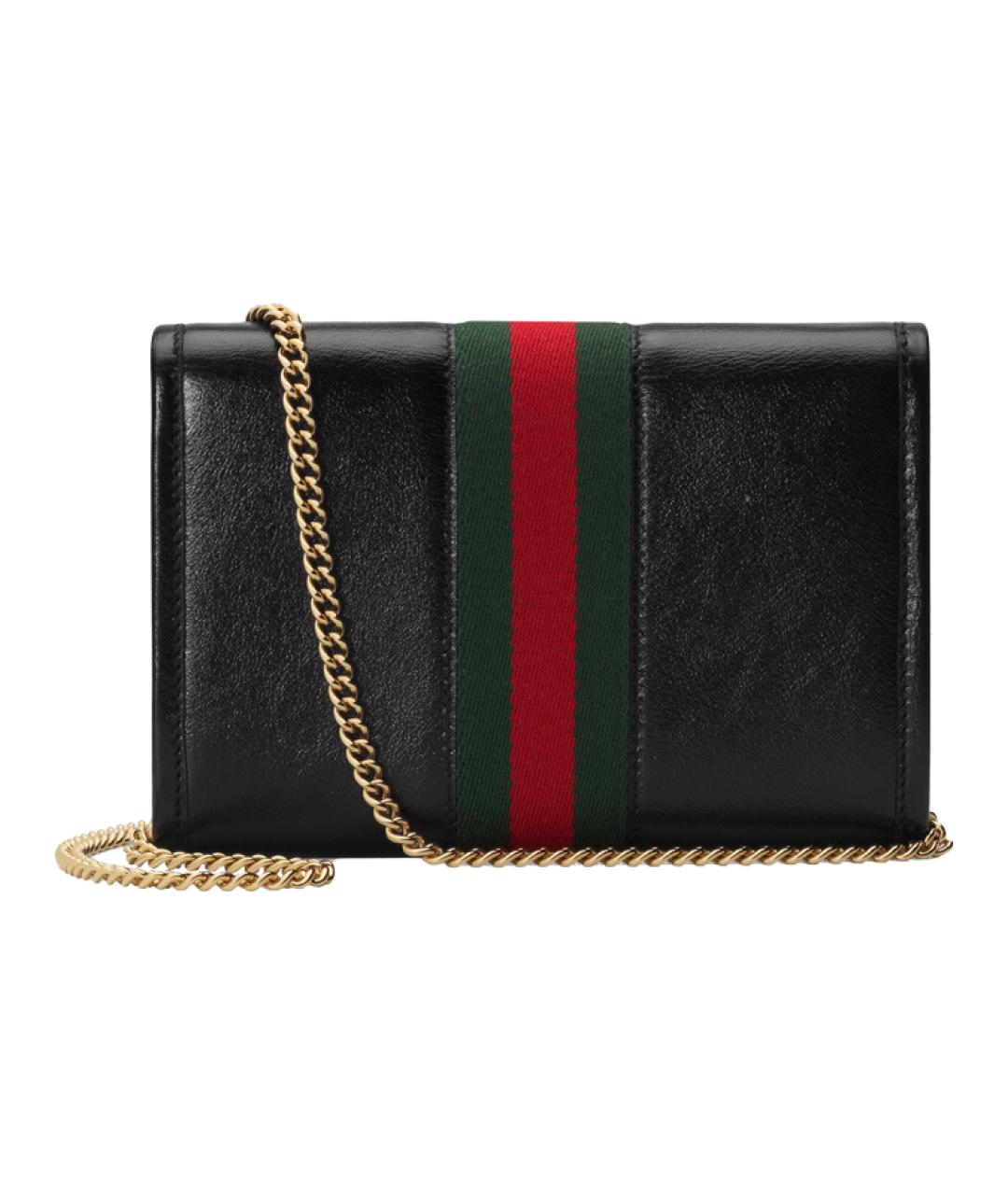 GUCCI Черная кожаная сумка через плечо, фото 3