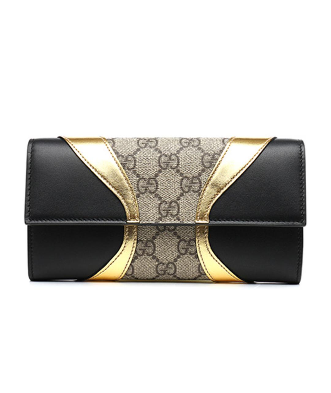 GUCCI Черный кожаный кошелек, фото 1
