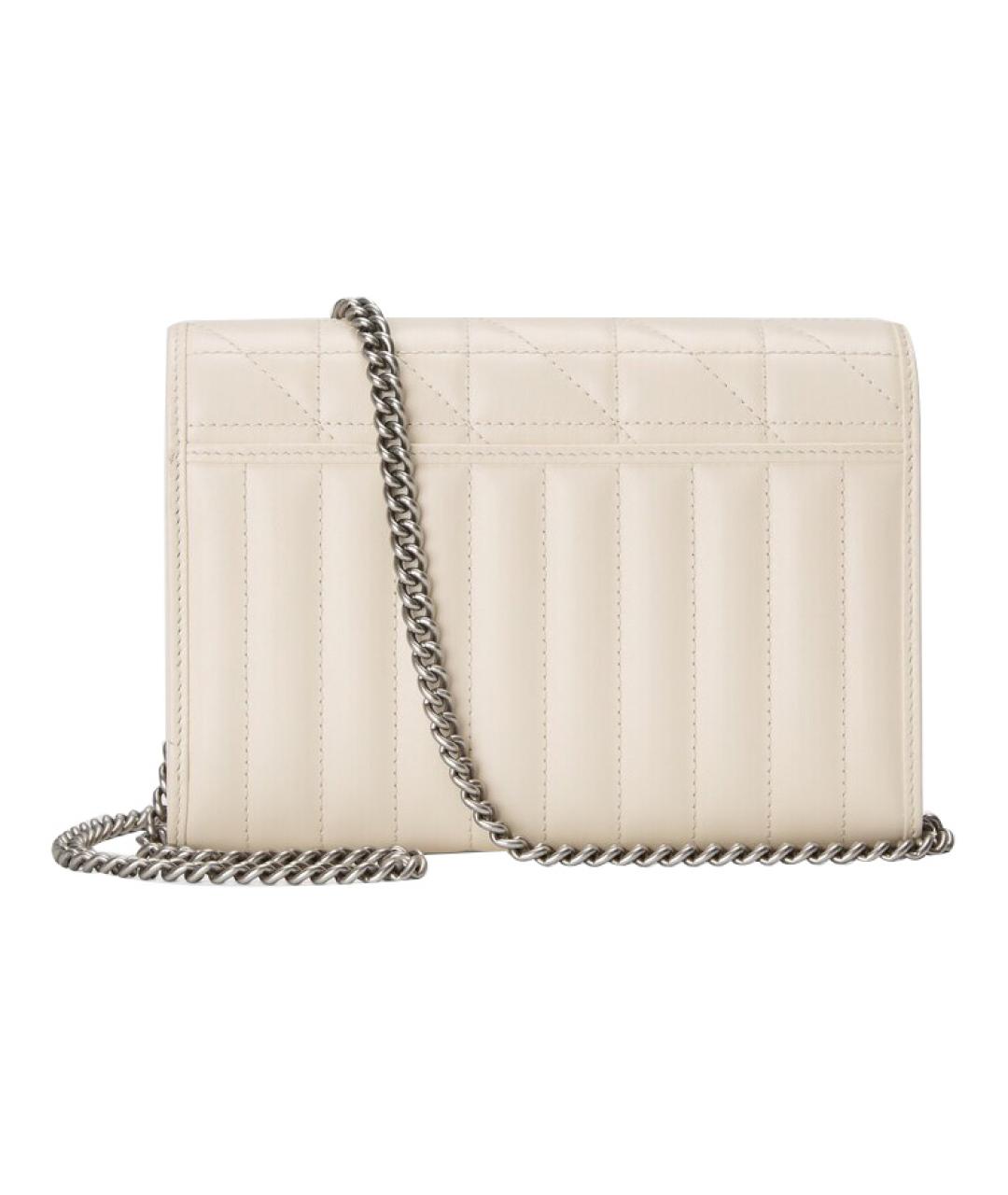 GUCCI Белая кожаная сумка через плечо, фото 6