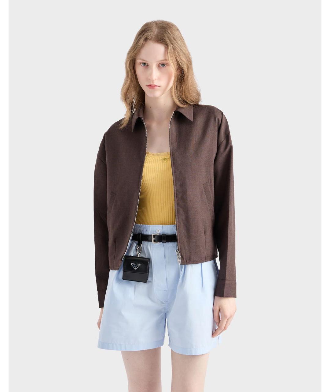PRADA Коричневая куртка, фото 4