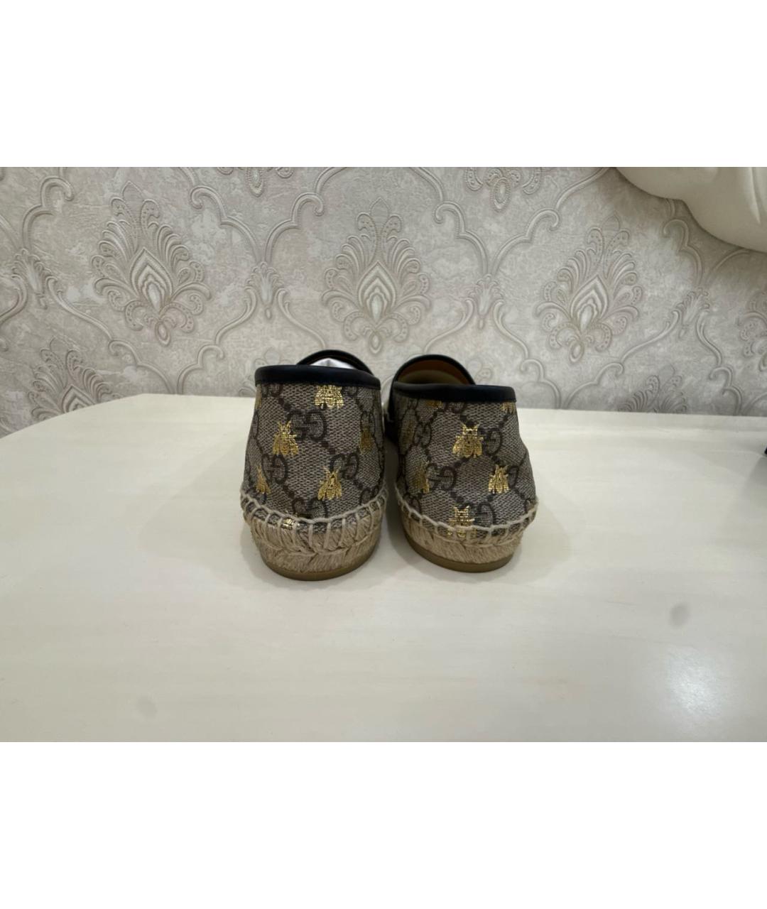 GUCCI Бежевые лоферы, фото 4