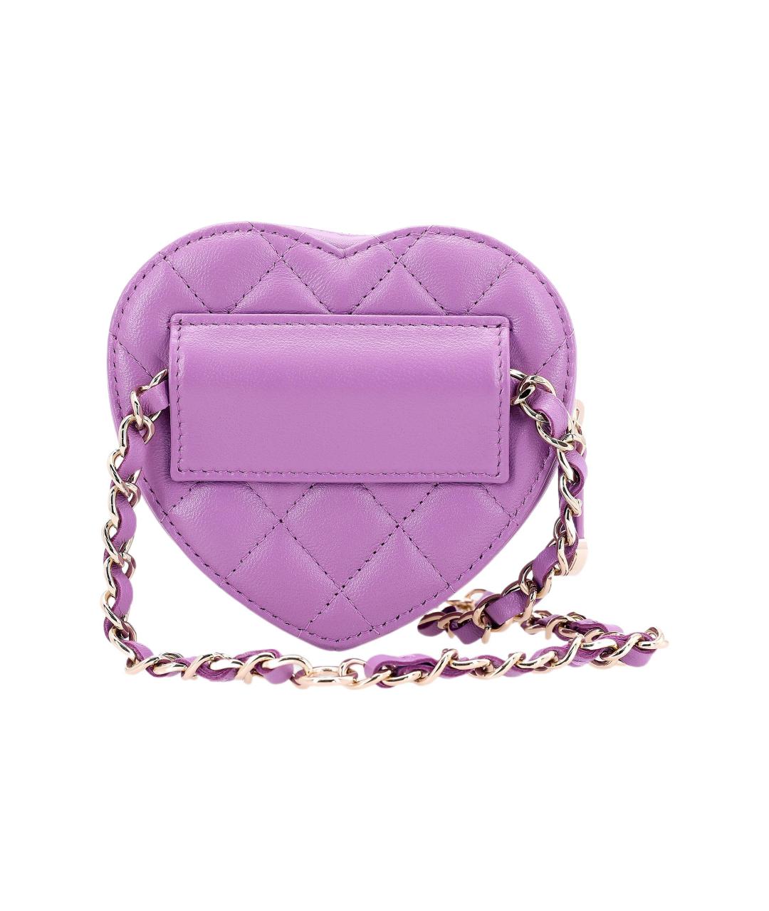 CHANEL Фиолетовая кожаная поясная сумка, фото 3