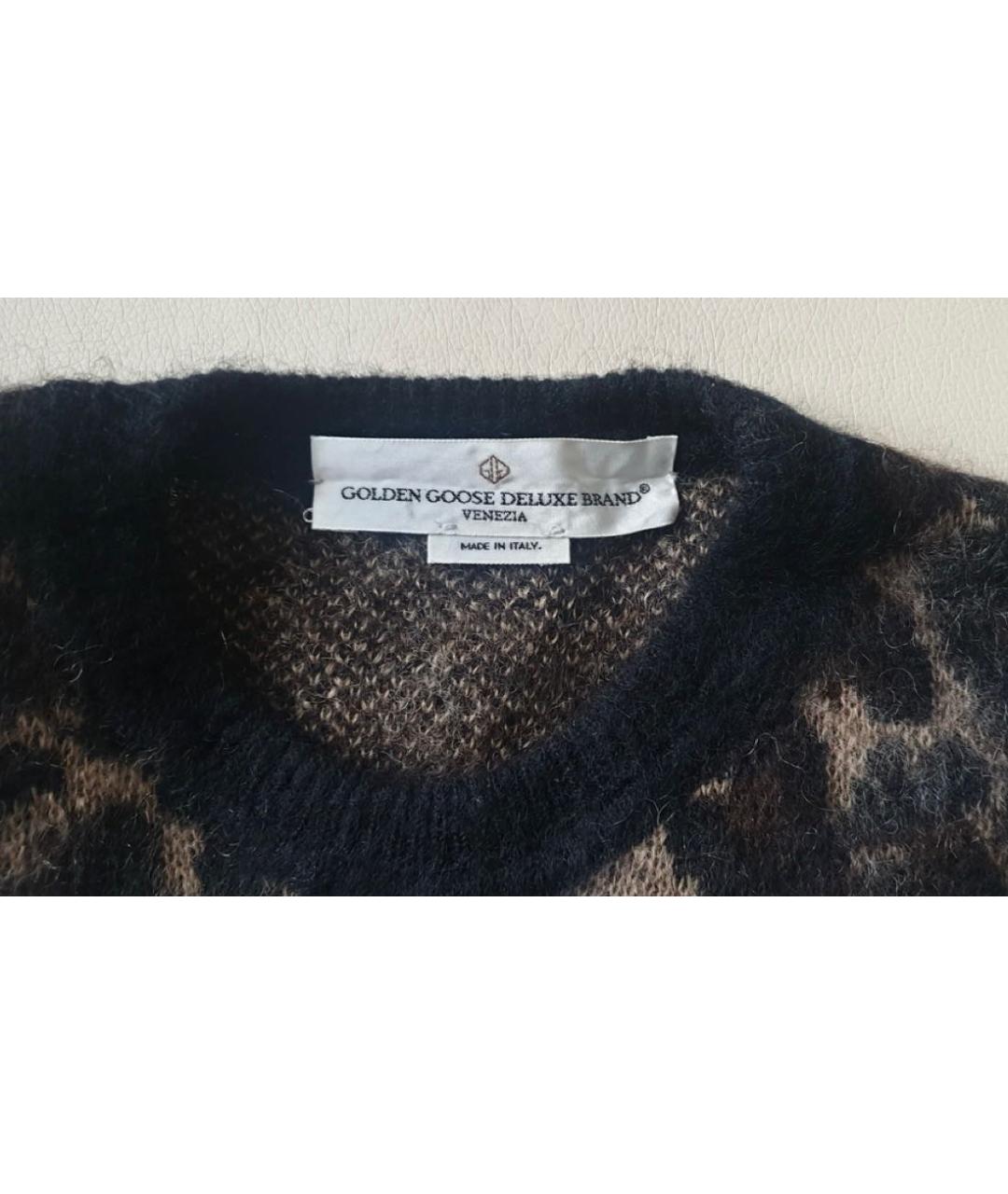 GOLDEN GOOSE DELUXE BRAND Коричневый шерстяной джемпер / свитер, фото 2