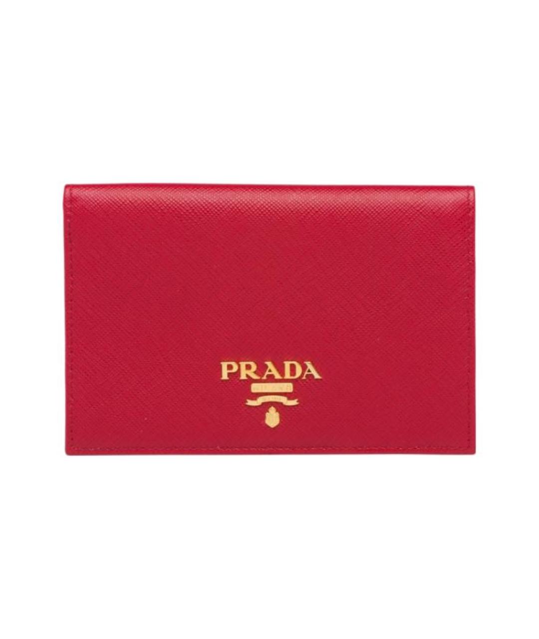 PRADA Красный кожаный кошелек, фото 1