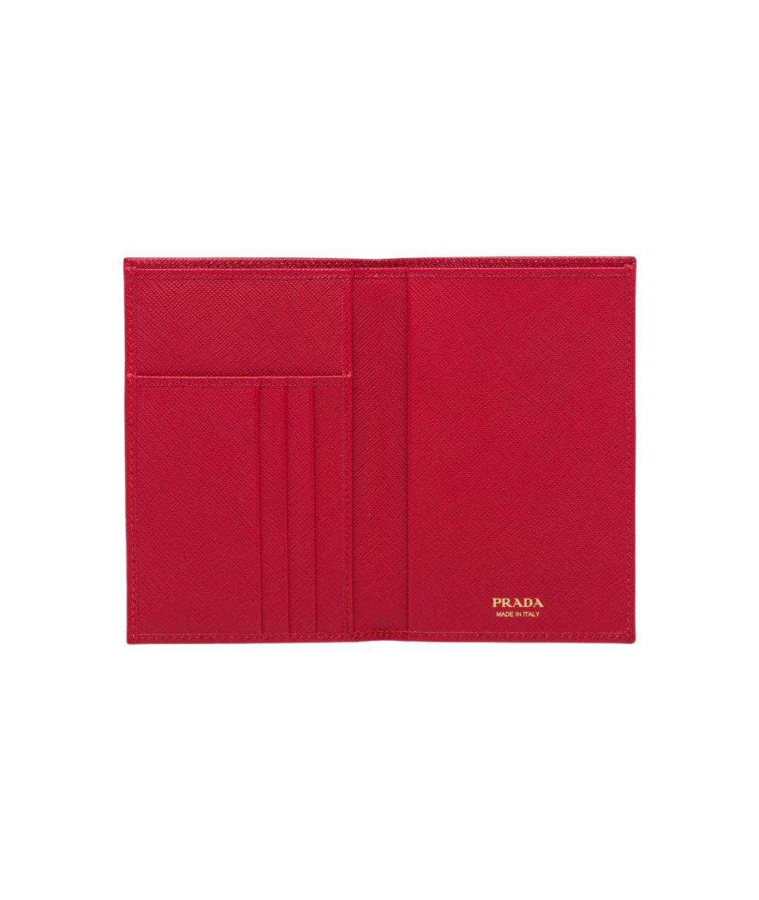 PRADA Красный кожаный кошелек, фото 4
