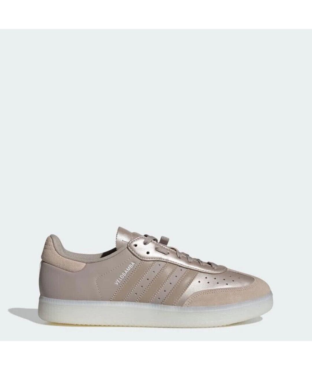 ADIDAS Бежевые кожаные кроссовки, фото 9