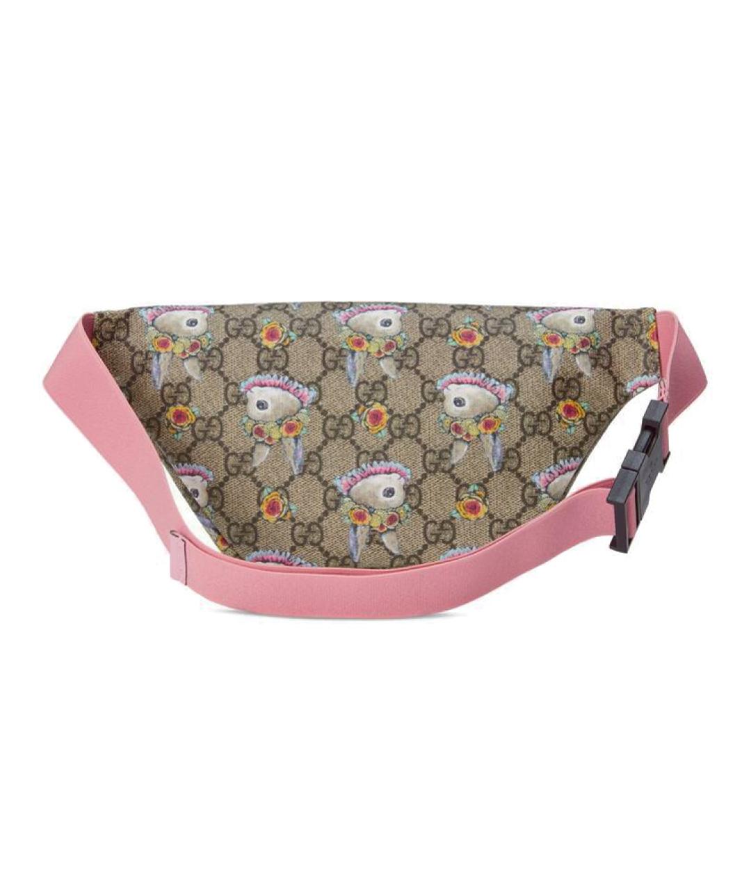 GUCCI Розовая хлопковая поясная сумка, фото 7