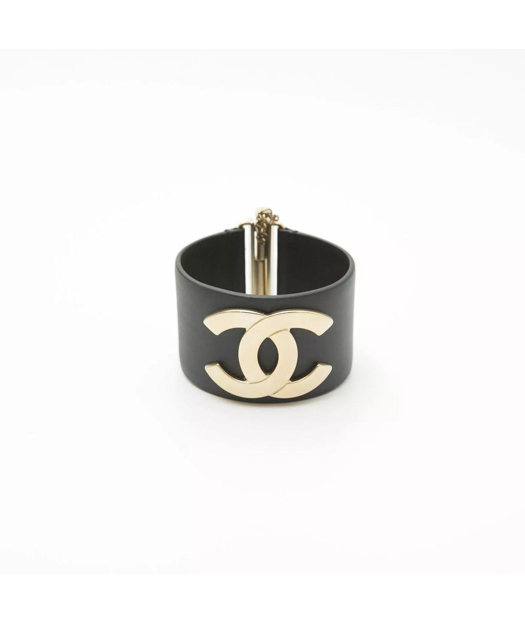 CHANEL Черный кожаный браслет, фото 8