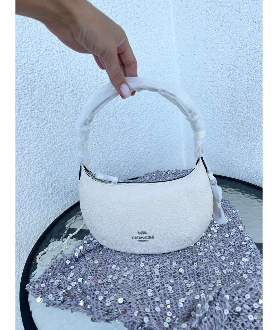 COACH Белая сумка с короткими ручками, фото 5