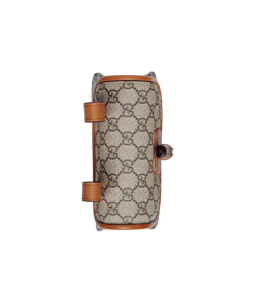 GUCCI Коричневая хлопковая поясная сумка, фото 5