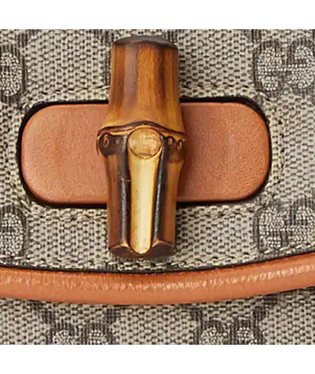 GUCCI Коричневая хлопковая поясная сумка, фото 8