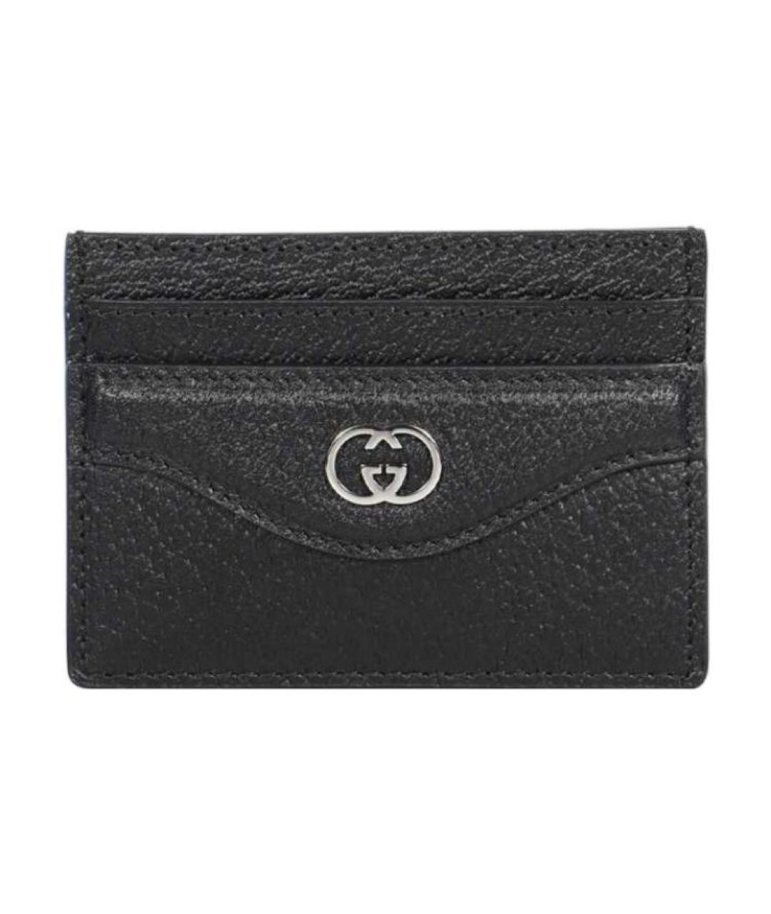 GUCCI Черный кожаный кардхолдер, фото 1