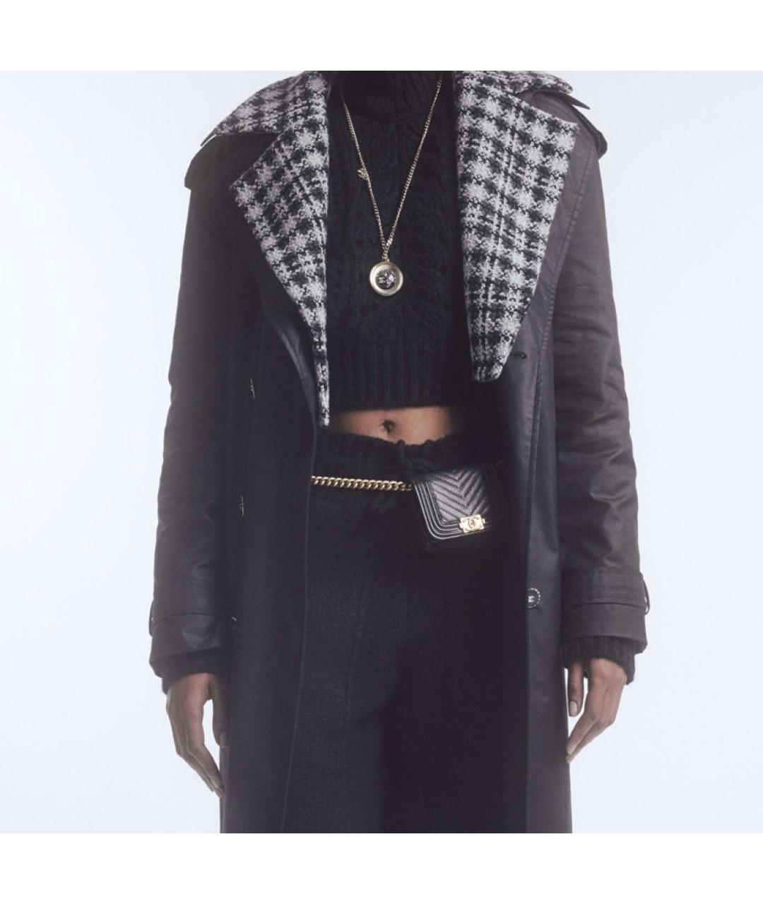 CHANEL Черная кожаная поясная сумка, фото 5