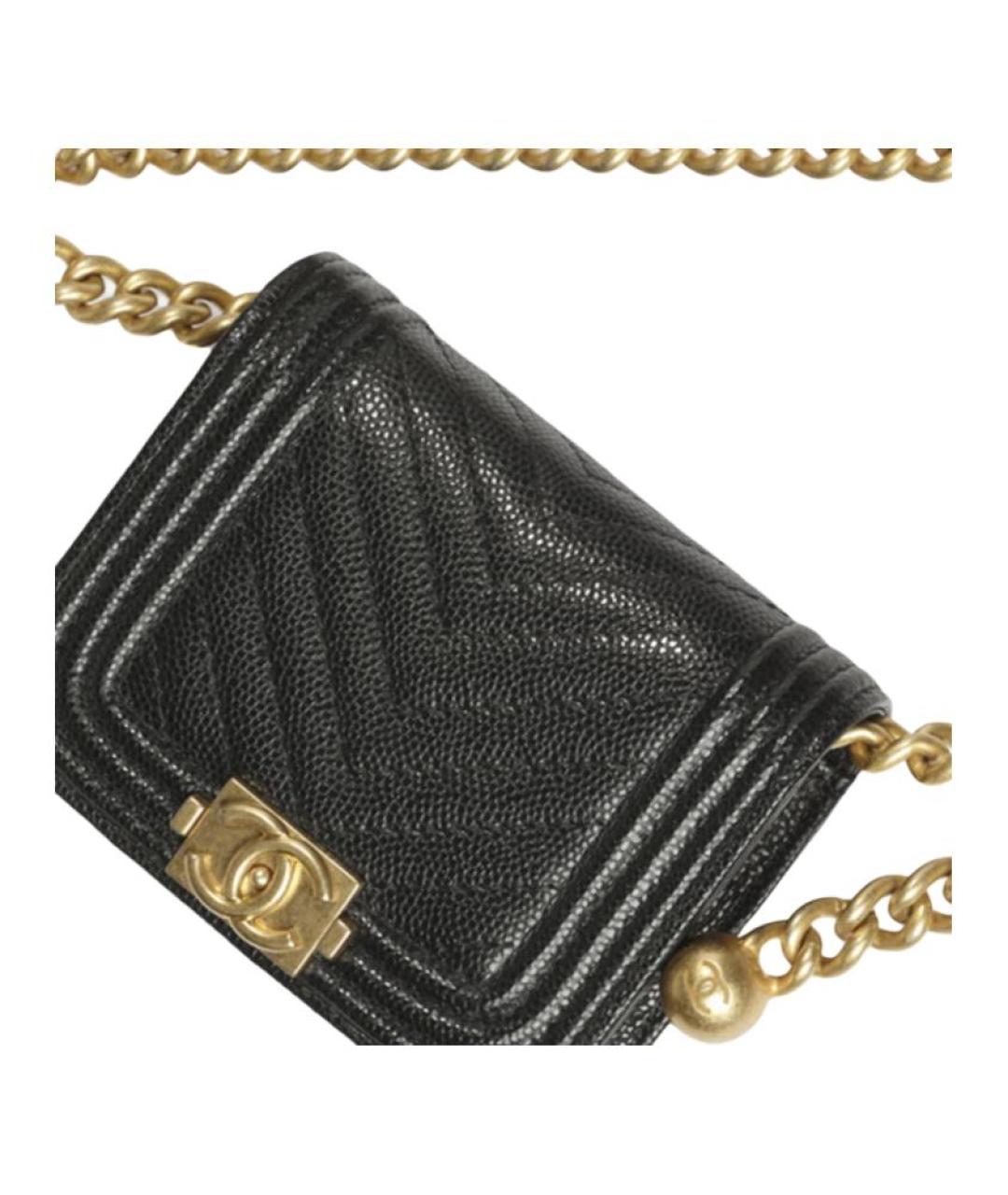 CHANEL Черная кожаная поясная сумка, фото 3